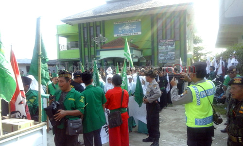 Ratusan Massa Sudah Berkumpul di Kantor PCNU