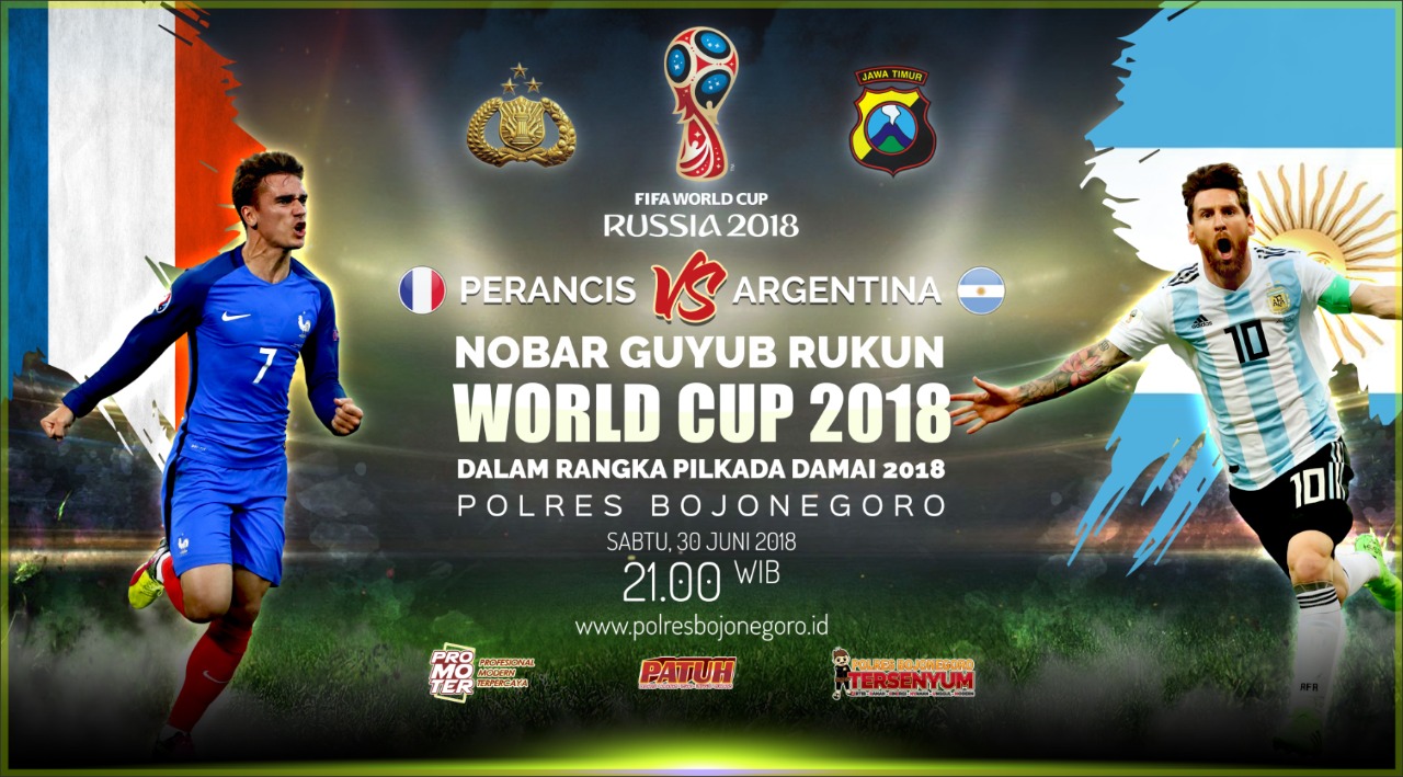 Malam ini, Polres Gelar Nobar Perancis vs Argentina