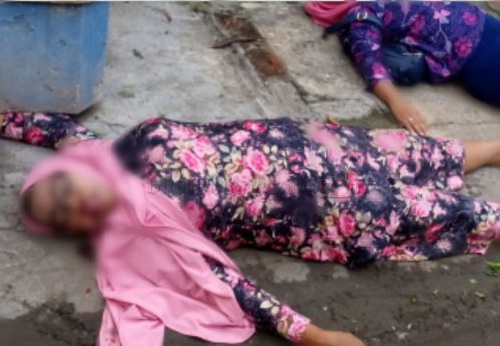 Dua Pemotor Bersenggolan di Jalan Rajawali Jatuh Pingsan