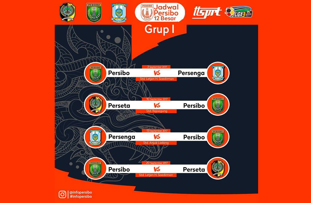 Inilah Jadwal Persibo Berlaga di 12 Besar