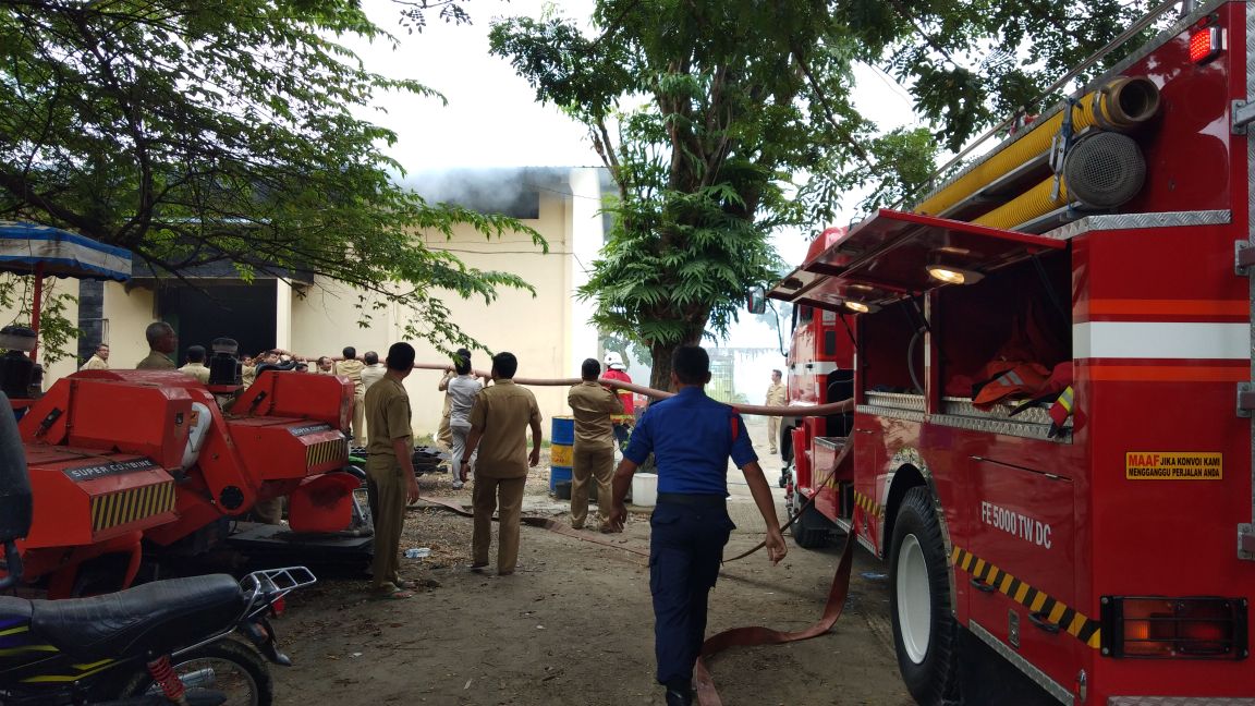 Gudang Disperta Bojonegoro Terbakar