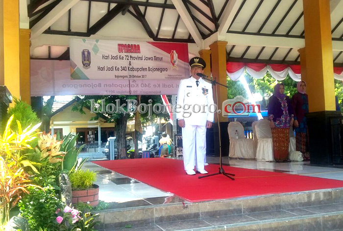 Upacara Hari Jadi Bojonegoro Digelar Bersama HUT Jatim