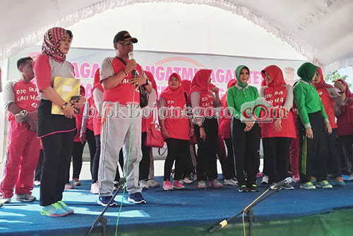 Ratusan PKK Kecamatan Kanor Ikuti Lomba Senam Perwosi