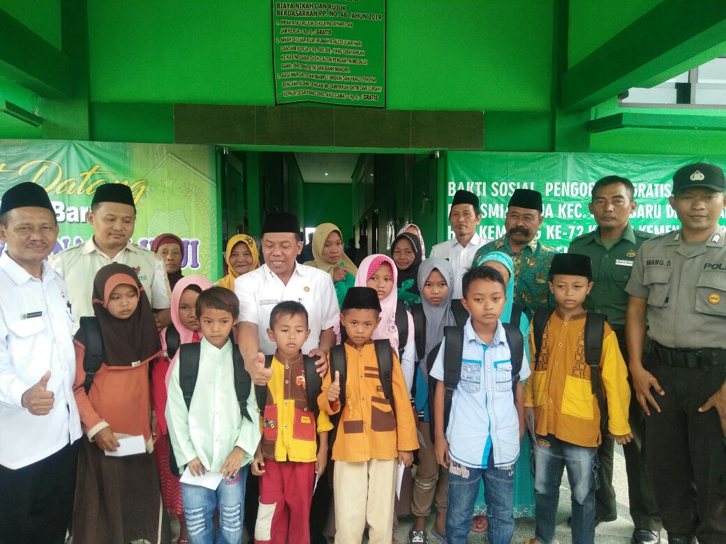 Ratusan Anak Yatim di Kepohbaru Terima Santunan