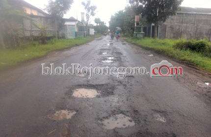 Jalan Sumberrejo-Kanor Kembali Rusak