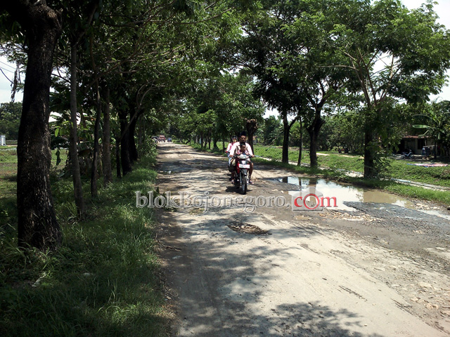 Musim Hujan Jalan Penghubung di Sukosewu Rusak