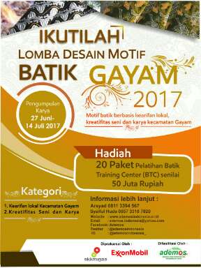 Inilah 20 Pemenang Lomba Desain Batik Gayam