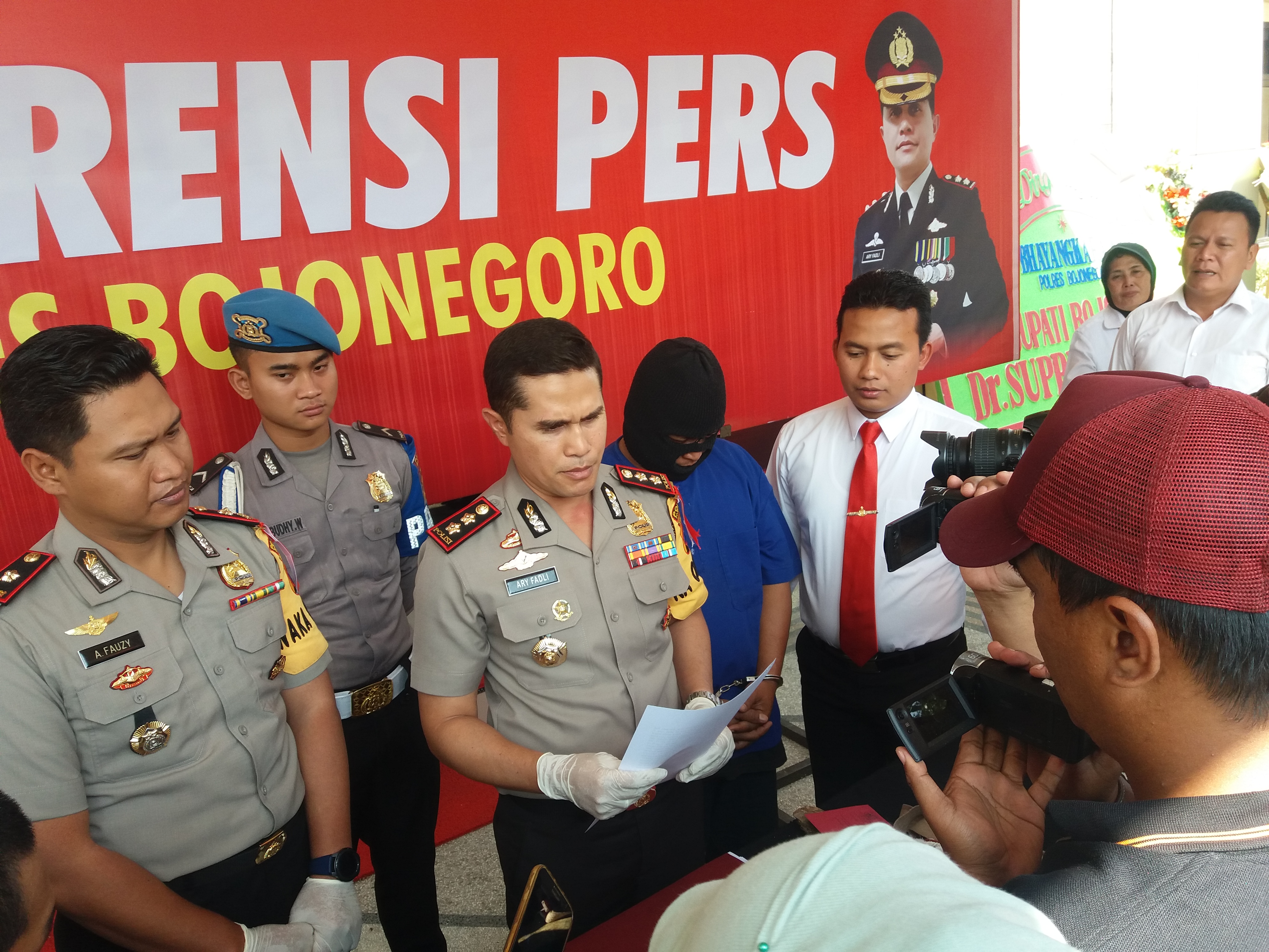 Polres Bojonegoro, Amankan Pelaku Curas di Kecamatan Dander.